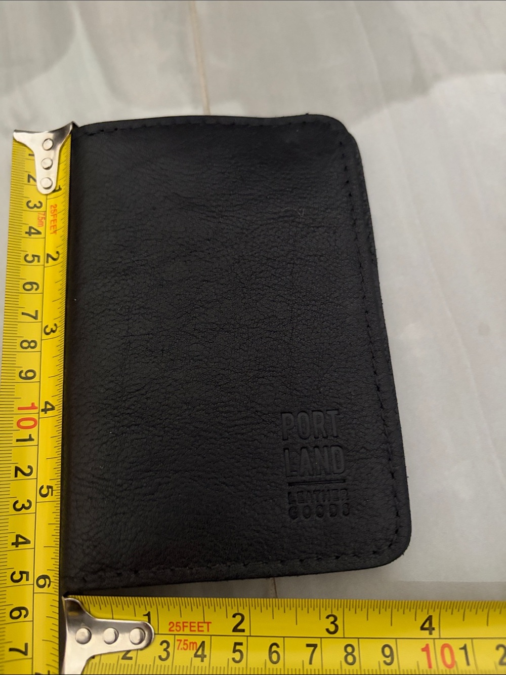 Portland Leather Goods Pebbled Black Passport Holder